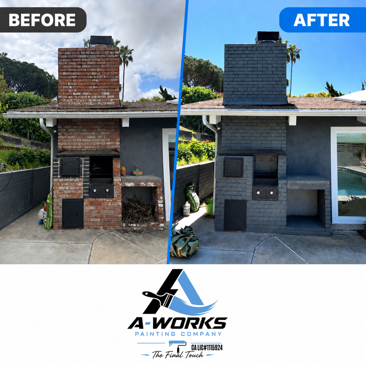 A-Works Painting Company before and after project