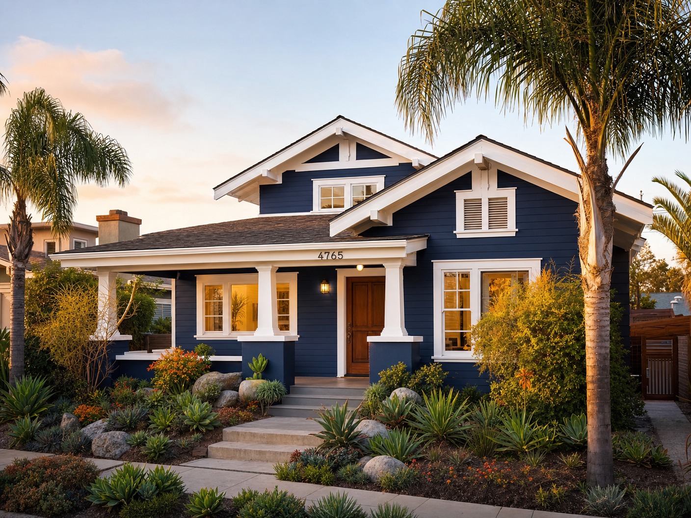 Beautiful San Diego home with fresh exterior paint